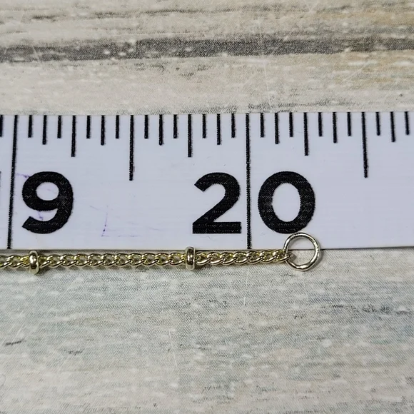 Gold Necklace with Red Leaf Pendant - Picture 6 of 7